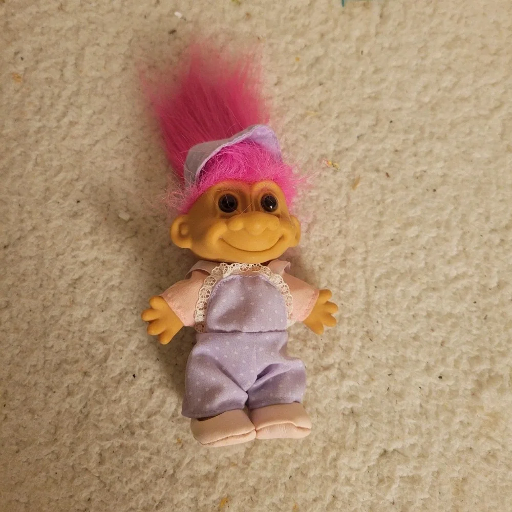 Vintage Troll Doll In Purple Outfit Russ  Sticked Mark  5